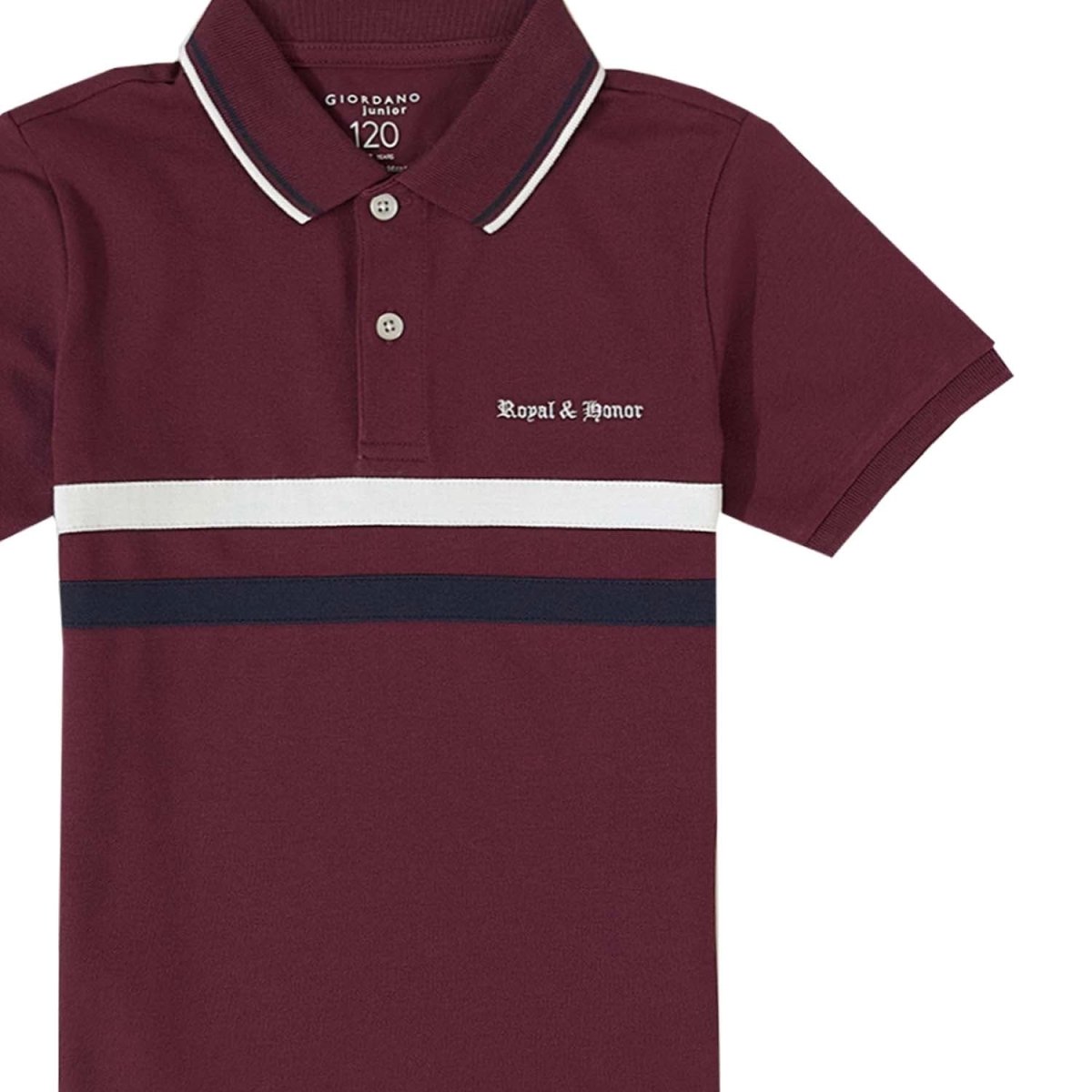 Kids' Cotton - Lycra Slim Fit Polo - Giordano