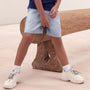 Kids Cotton Twill Tapered Elastic Waist Shorts 4 Y - Shop Giordano