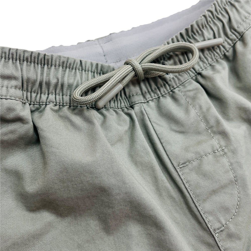 Kids Cotton Twill Tapered Elastic Waist Shorts - Giordano