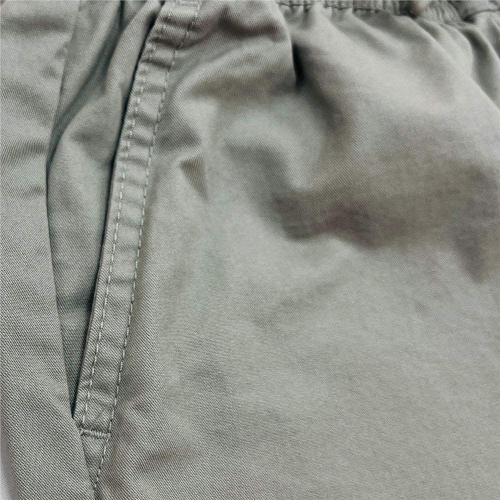 Kids Cotton Twill Tapered Elastic Waist Shorts - Giordano