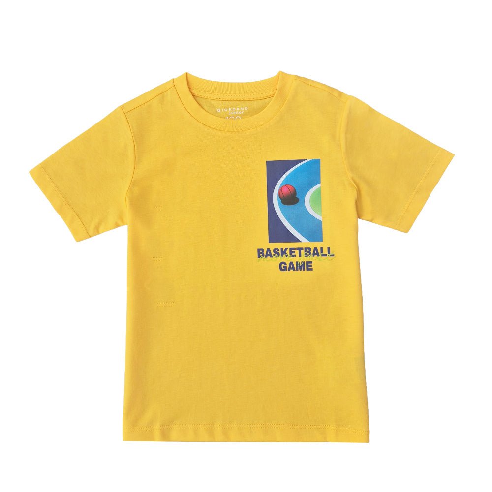 Kids' Crew Neck Print Tee: Regular Fit, Cotton Jersey - Giordano