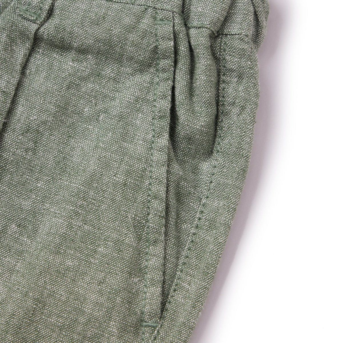 Kids Linen Cotton Capri Pants: Elastic Waist, Tapered Fit - Giordano