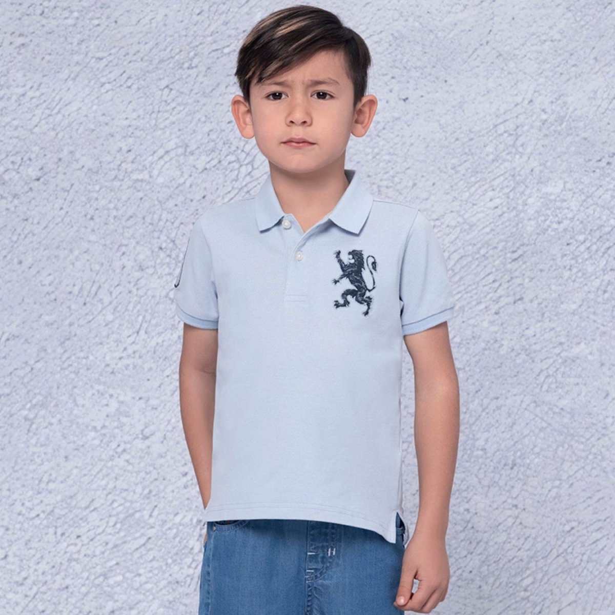 Kids' Lion Polo: 3D Embroidery, Comfort Piqué, Classic Style - Giordano