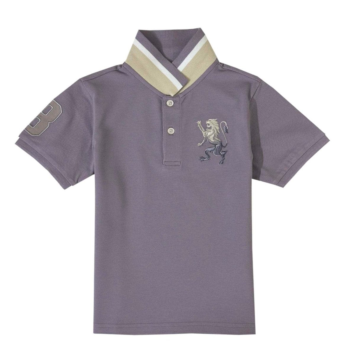 Kids' Lion Polo: 3D Embroidery, Comfort Piqué, Classic Style - Giordano