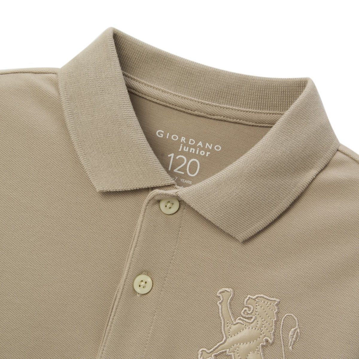 Kids' Lion Polo: 3D Embroidery, Comfort Piqué, Classic Style - Giordano