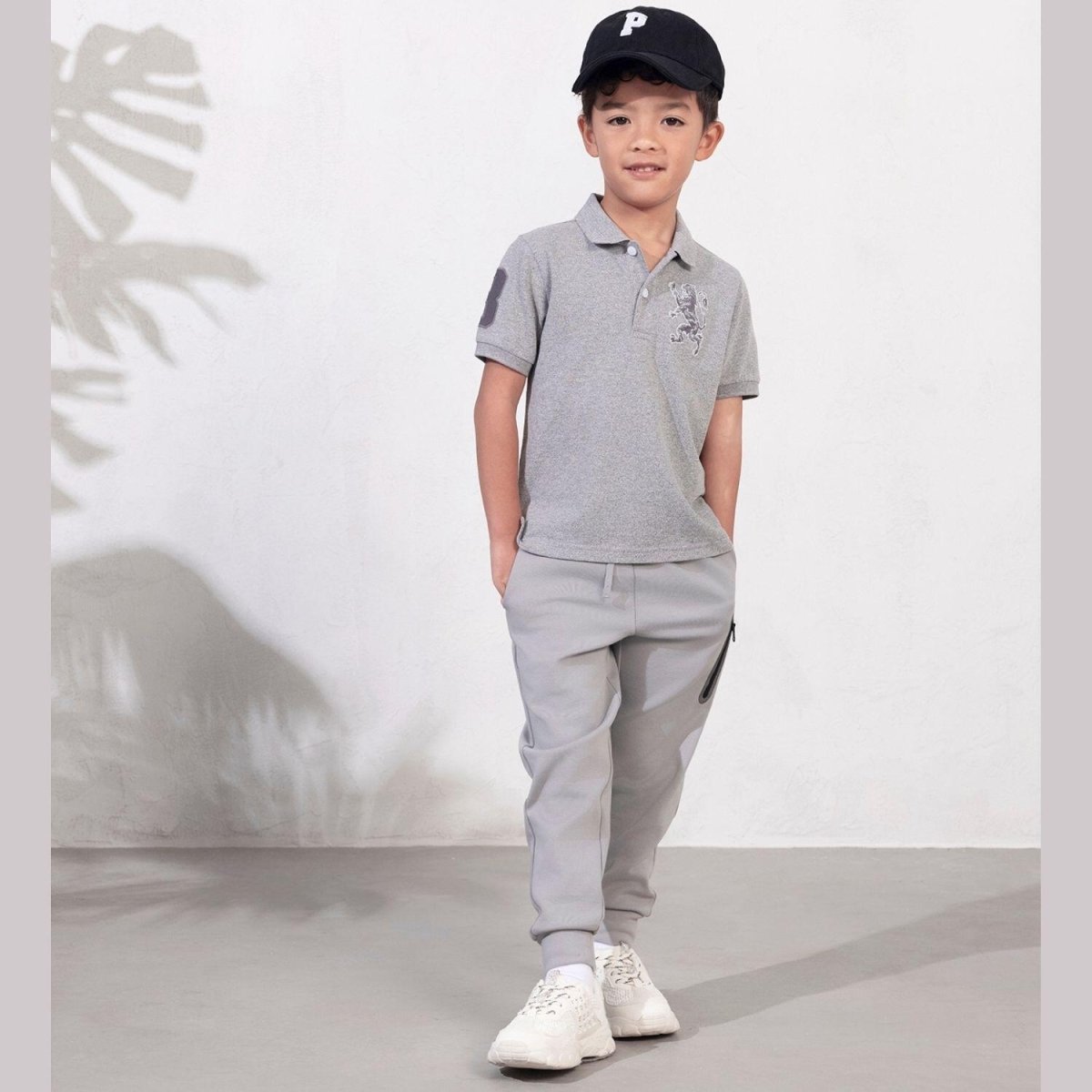 Kids' Lion Polo: 3D Embroidery, Comfort Piqué, Classic Style - Giordano