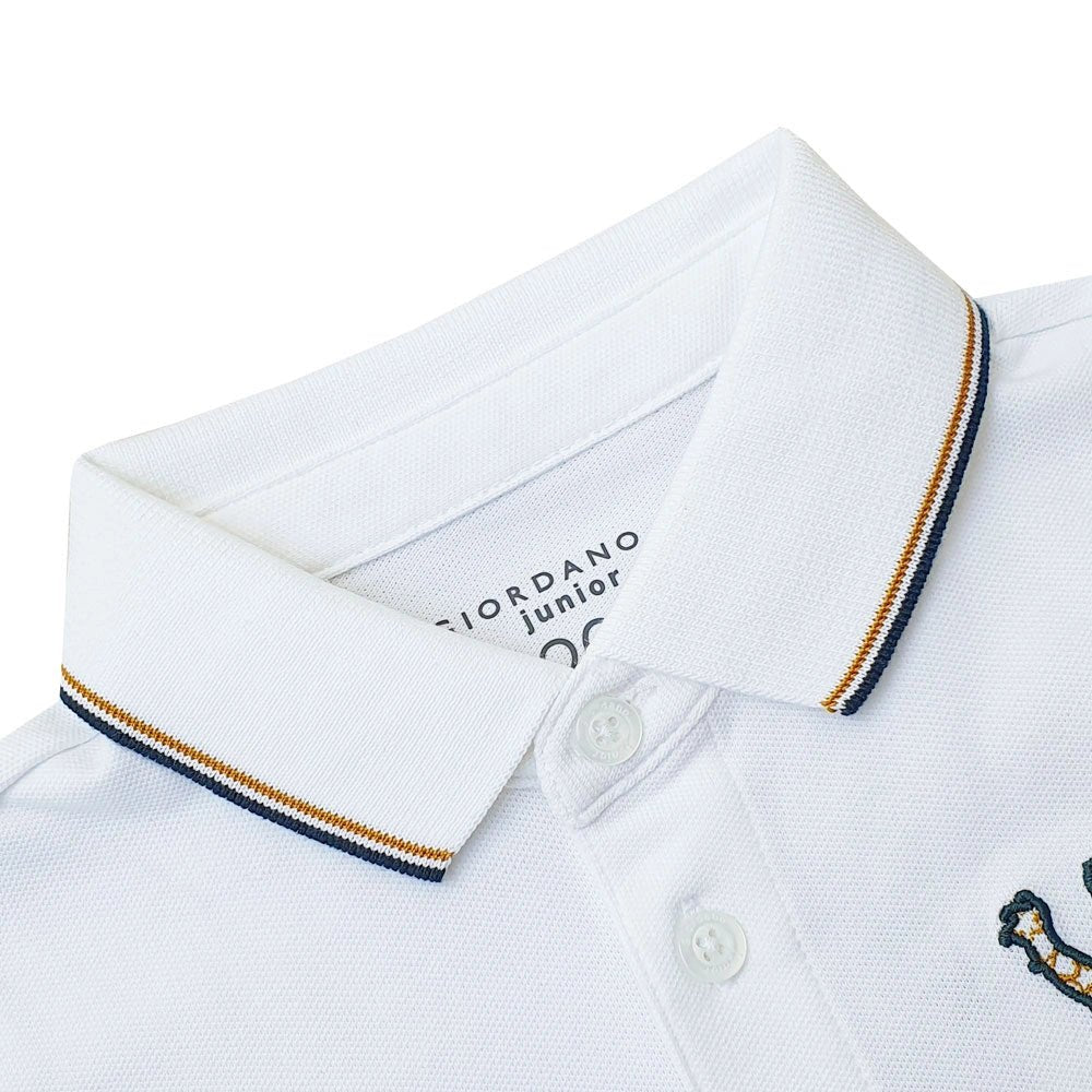 Kids' Lion Polo: 3D Embroidery, Comfort Piqué, Classic Style - Giordano