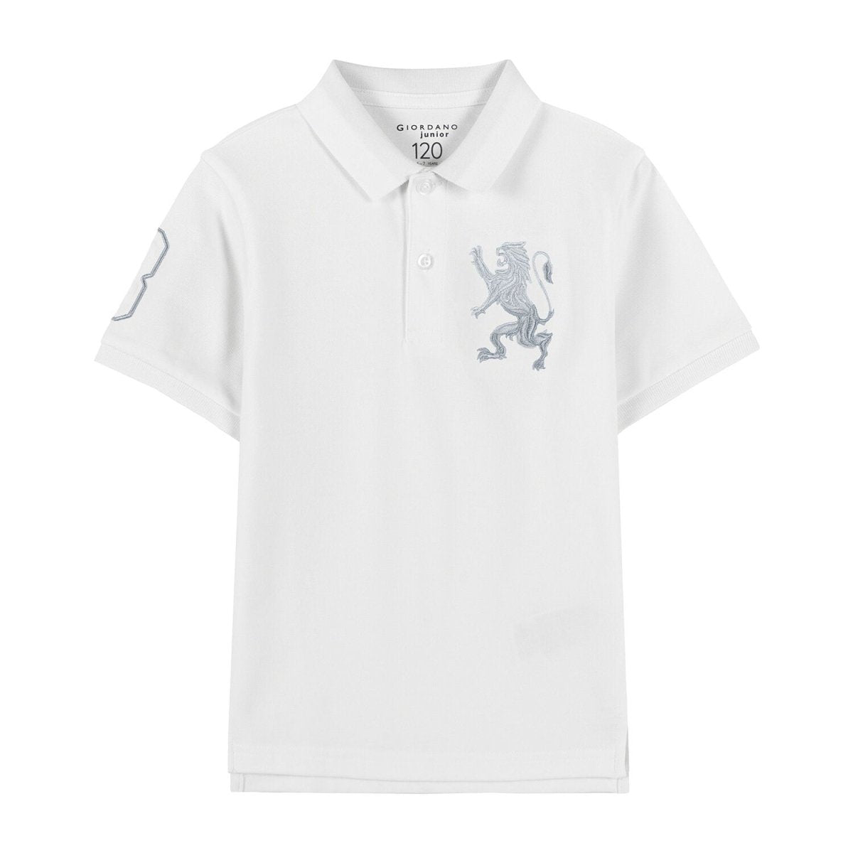 Kids' Lion Polo: 3D Embroidery, Comfort Piqué, Classic Style - Giordano