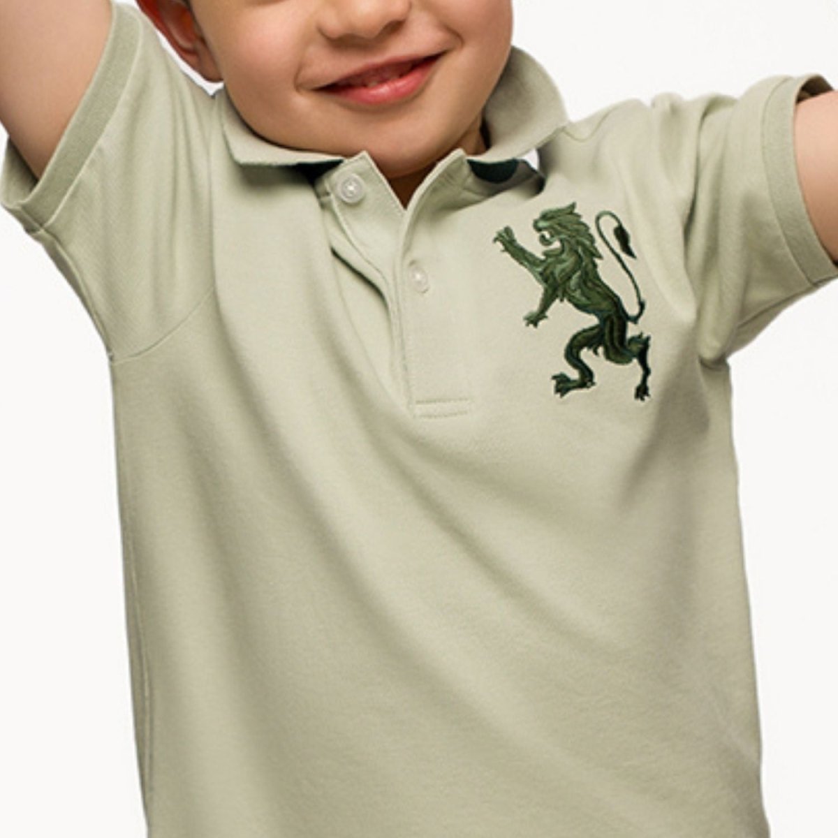 Kids' Lion Polo: 3D Embroidery, Comfort Piqué, Classic Style - Giordano