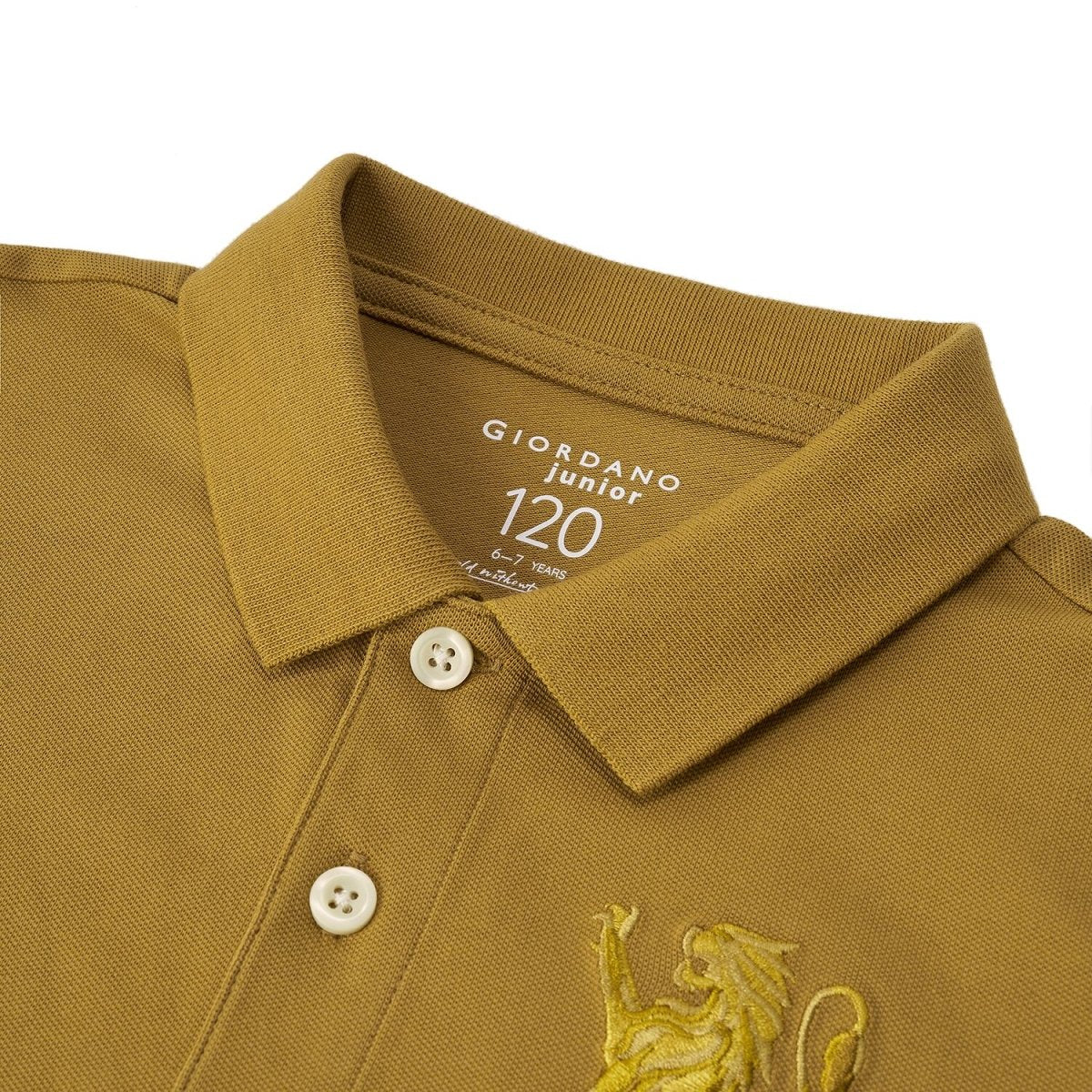 Kids' Lion Polo: 3D Embroidery, Comfort Piqué, Classic Style 4 Y - Shop Giordano
