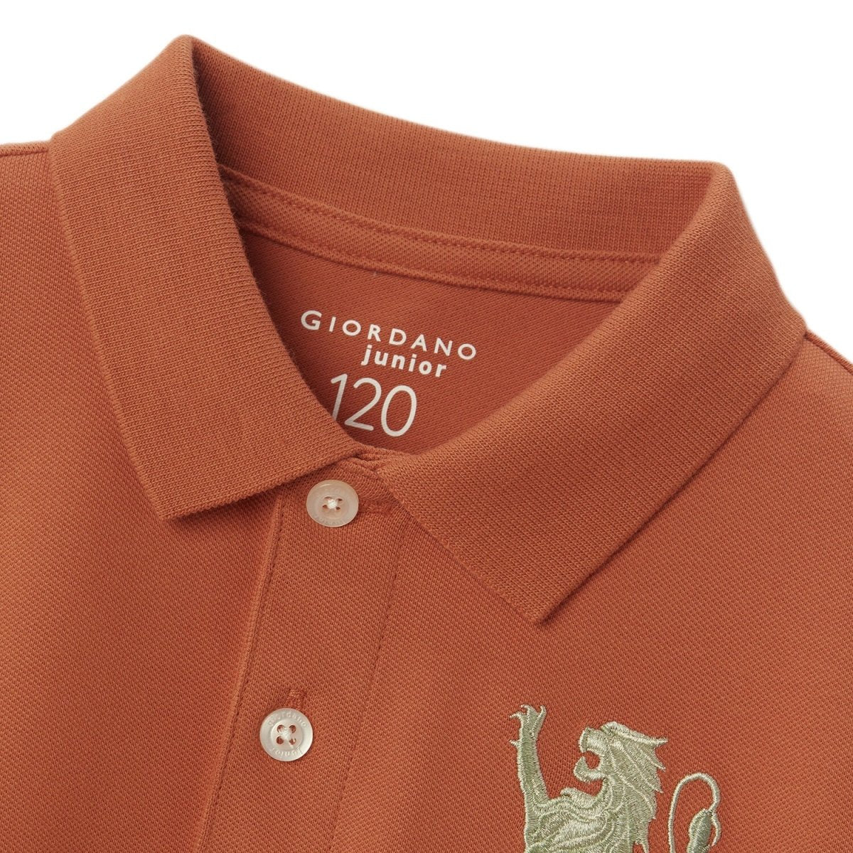 Kids' Lion Polo: 3D Embroidery, Comfort Piqué, Classic Style - Giordano