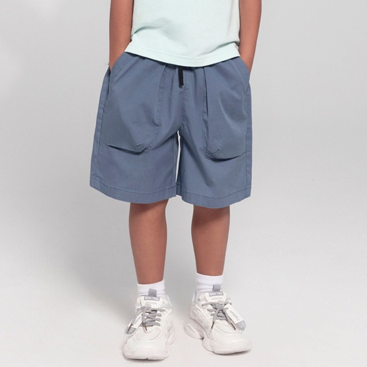 Kid's Mid - Rise Relaxed Fit Twill Shorts 4 Y - Shop Giordano
