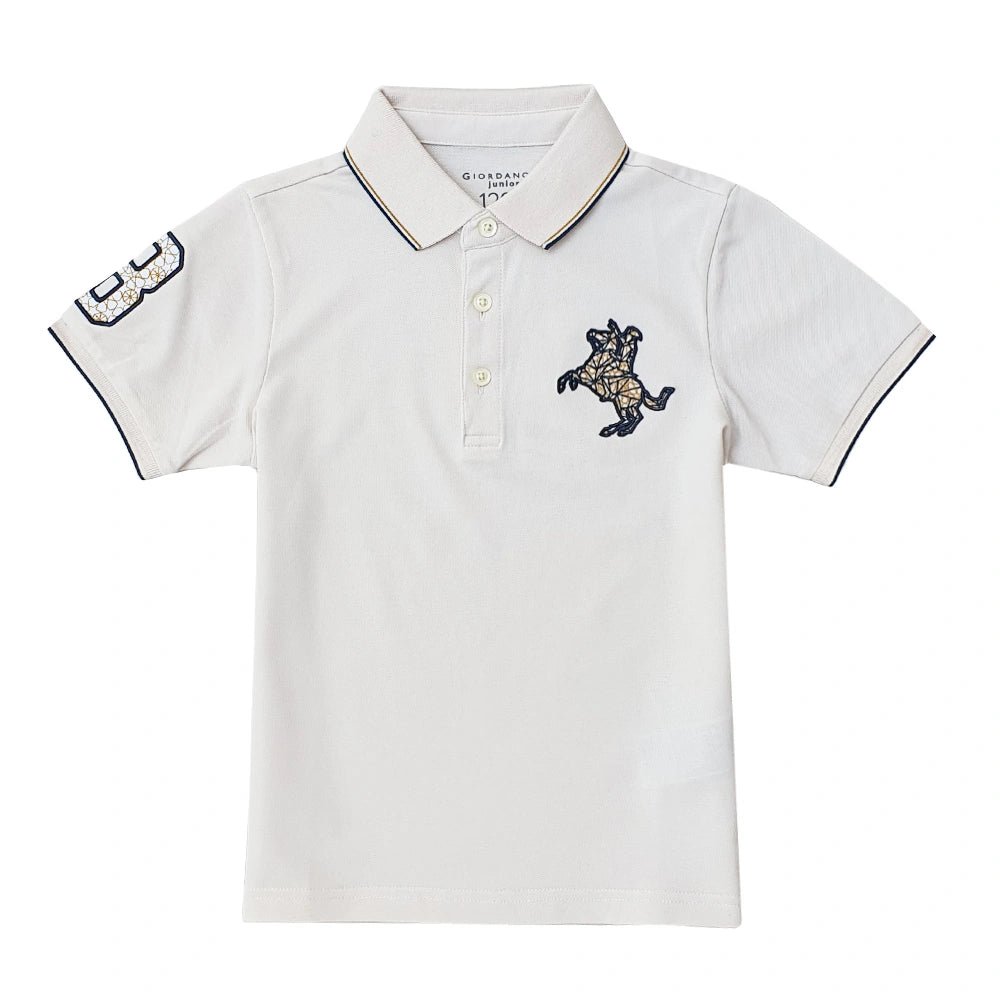 Kids' Napoleon Polo: Classic Piqué, Bold Embroidery, All - Day Comfort - Giordano