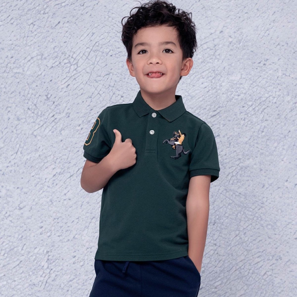 Kids' Napoleon Polo: Classic Piqué, Bold Embroidery, All - Day Comfort - Giordano