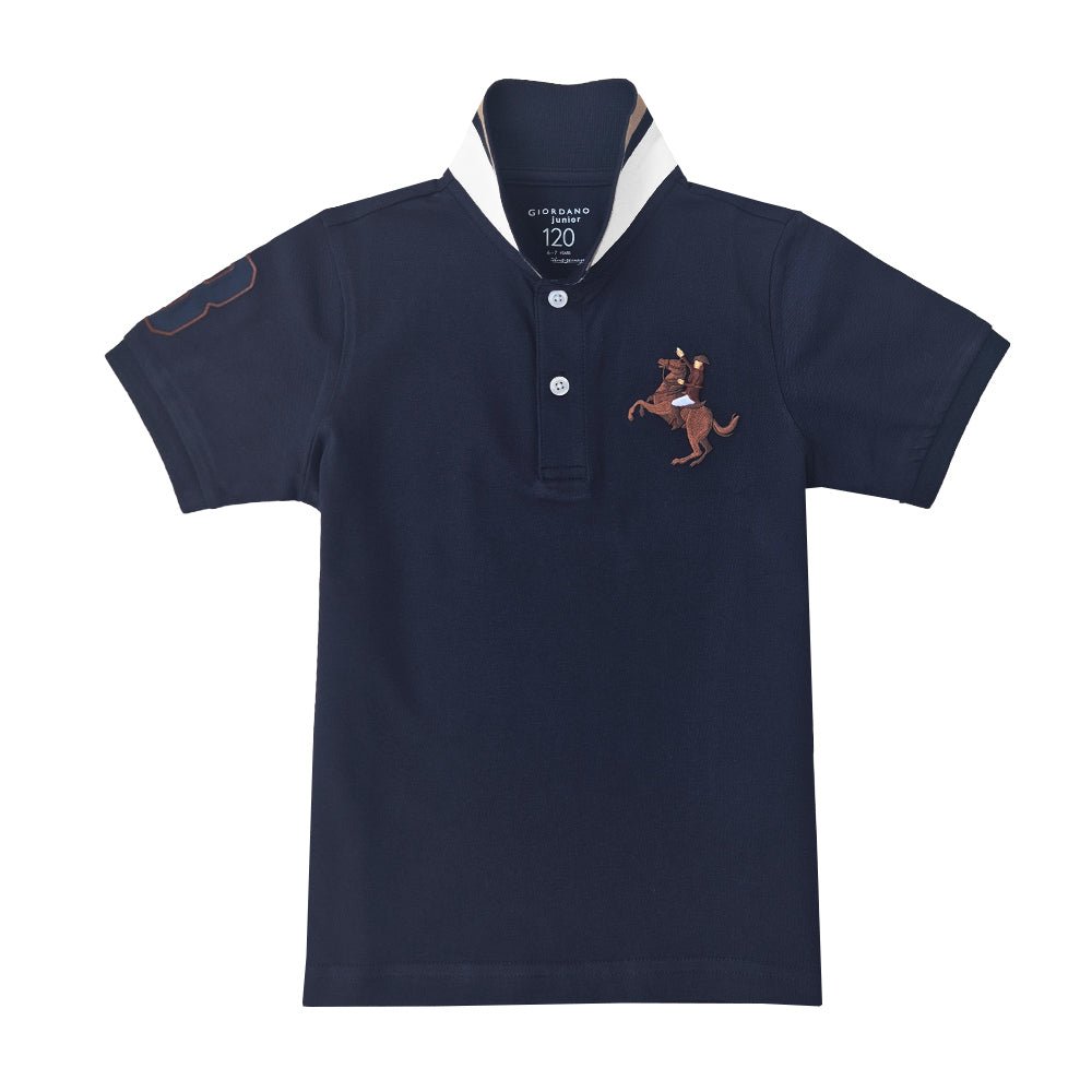 Kids' Napoleon Polo: Classic Piqué, Bold Embroidery, All - Day Comfort - Giordano