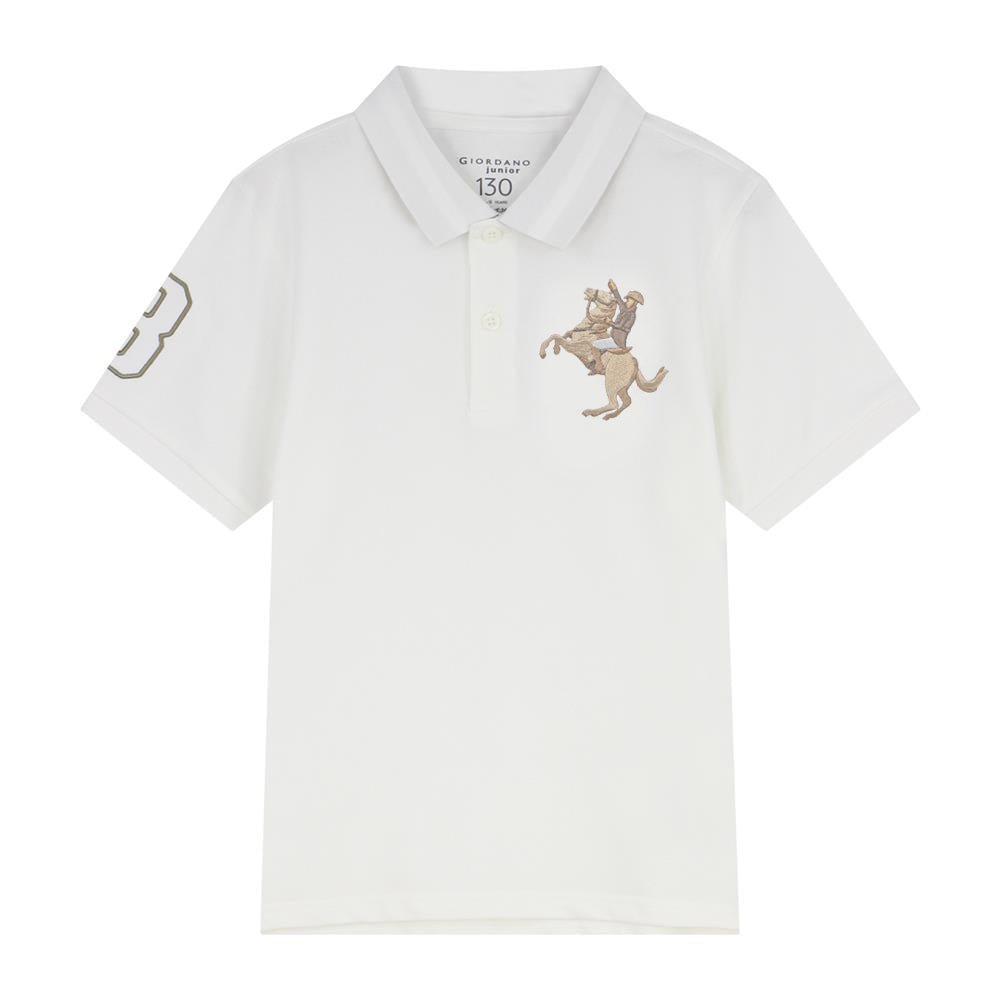 Kids' Napoleon Polo: Classic Piqué, Bold Embroidery, All - Day Comfort - Giordano