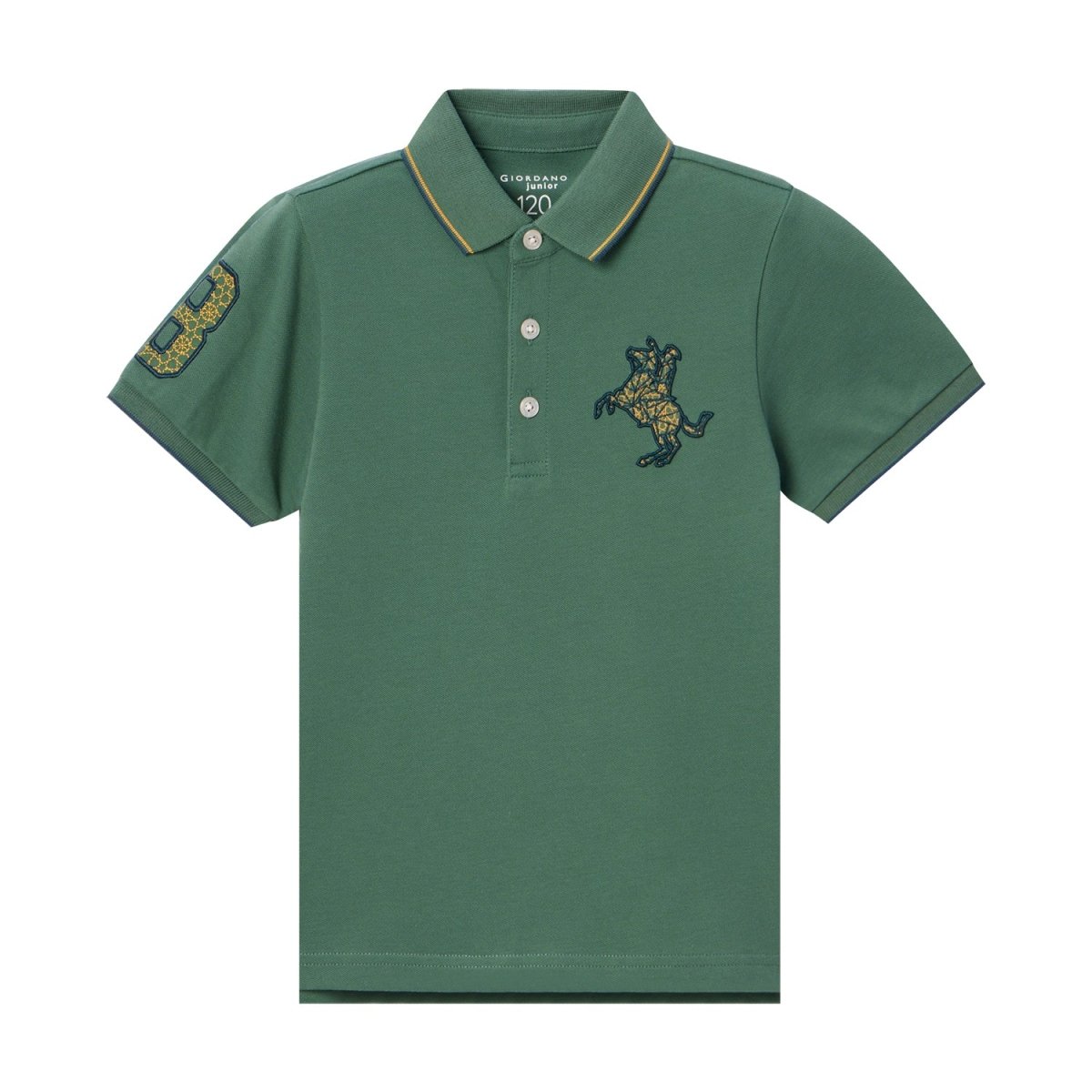 Kids' Napoleon Polo: Classic Piqué, Bold Embroidery, All - Day Comfort - Giordano