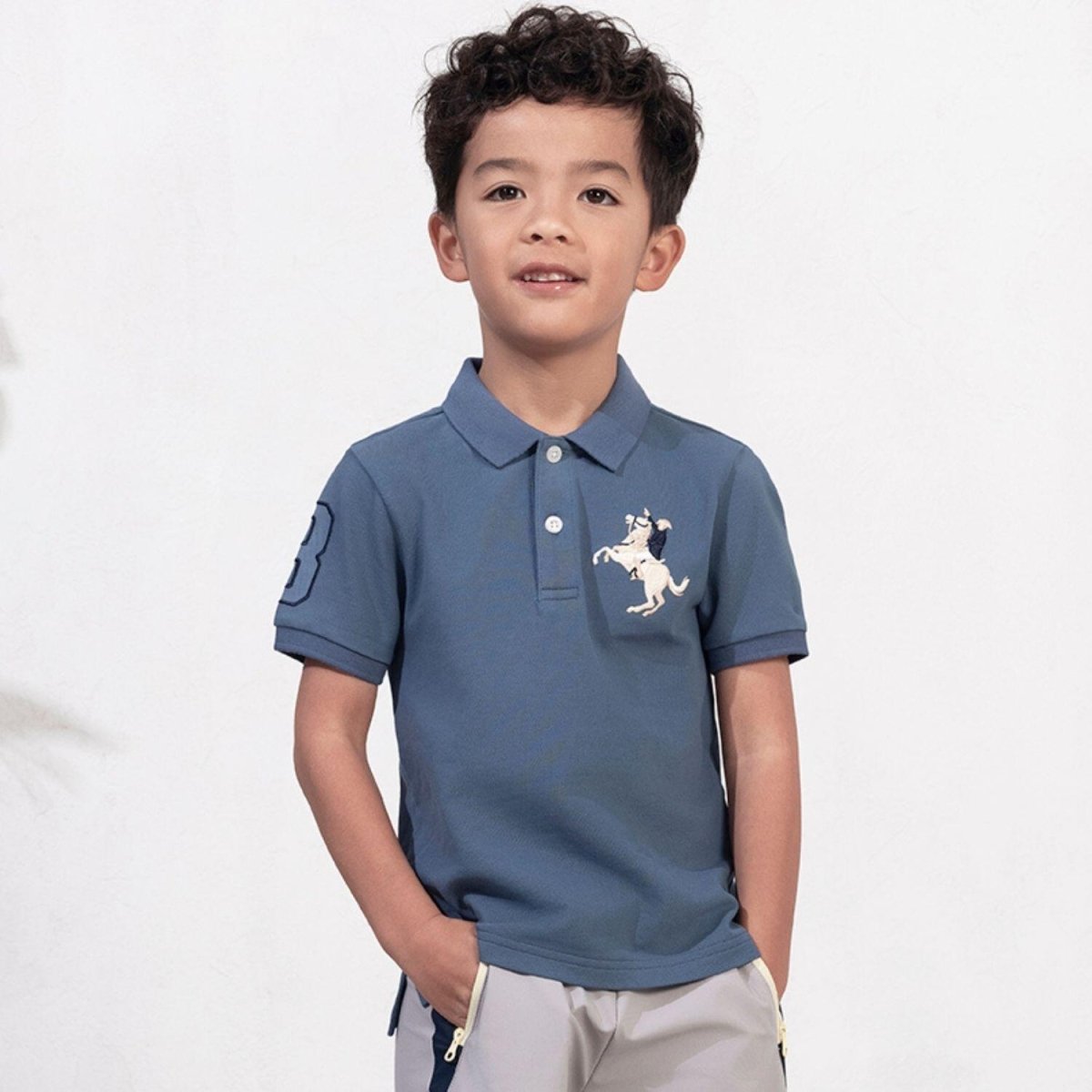 Kids' Napoleon Polo: Classic Piqué, Bold Embroidery, All - Day Comfort - Giordano