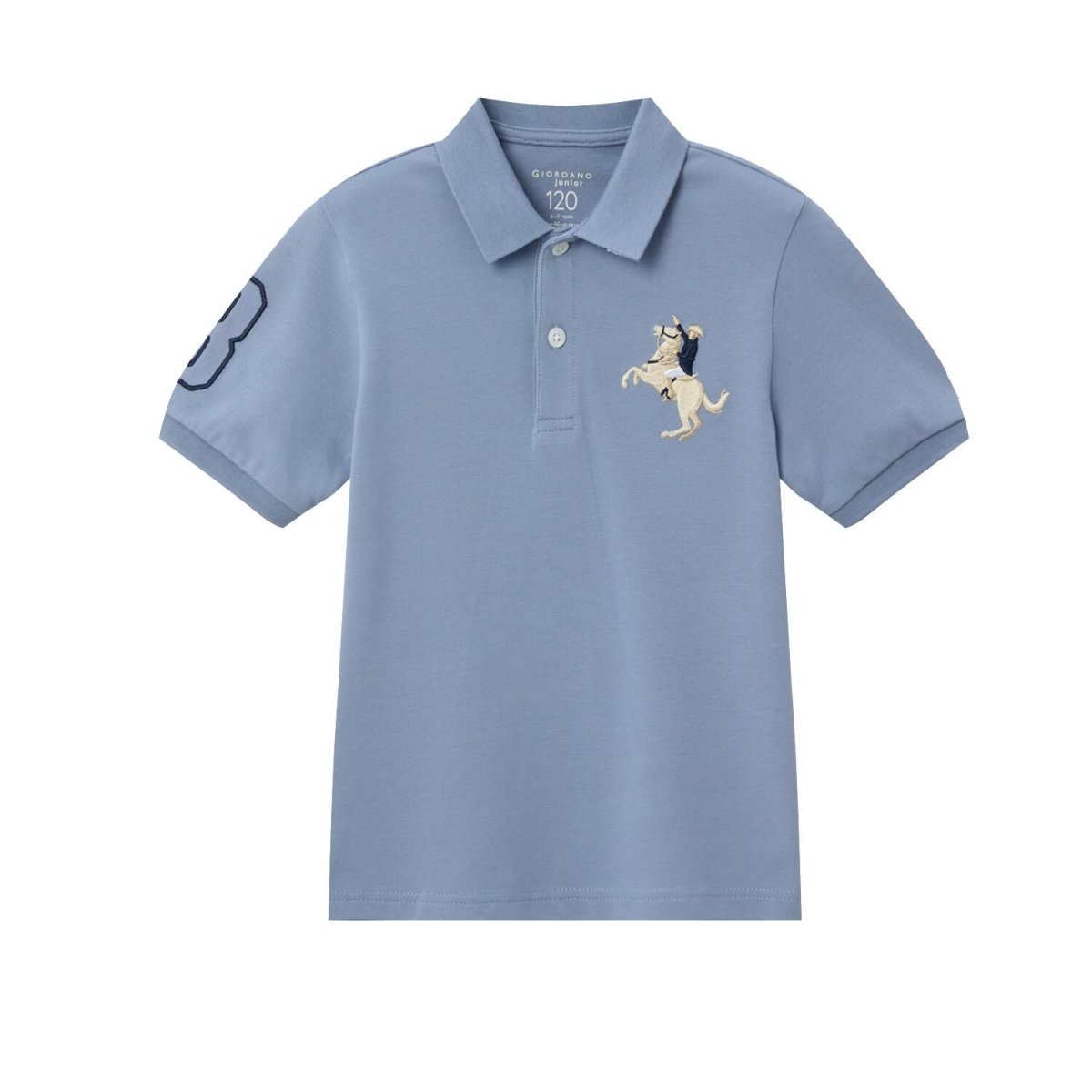 Kids' Napoleon Polo: Classic Piqué, Bold Embroidery, All - Day Comfort - Giordano