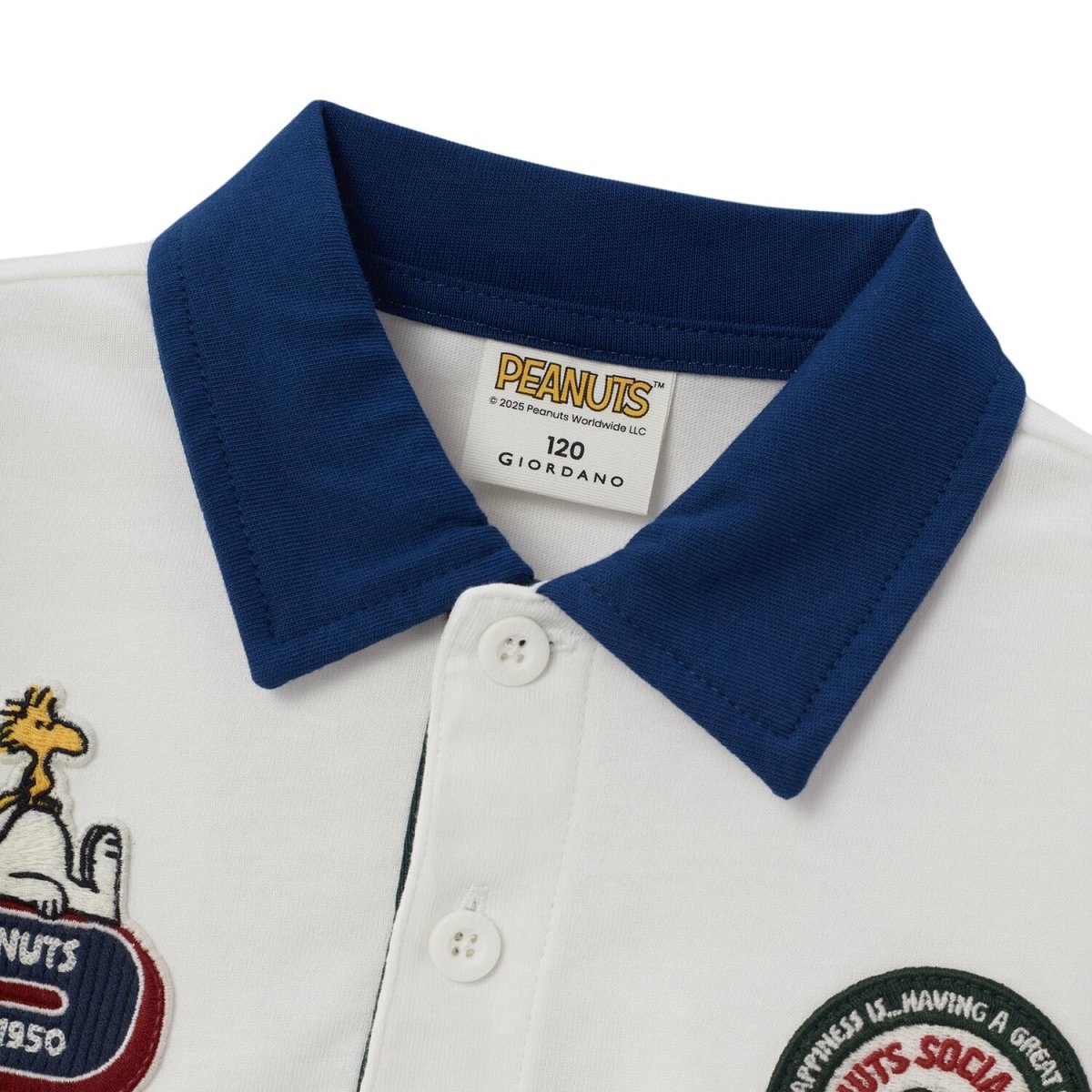 Kid's Peanuts Snoopy Cotton Jersey Polo Shirt - Giordano