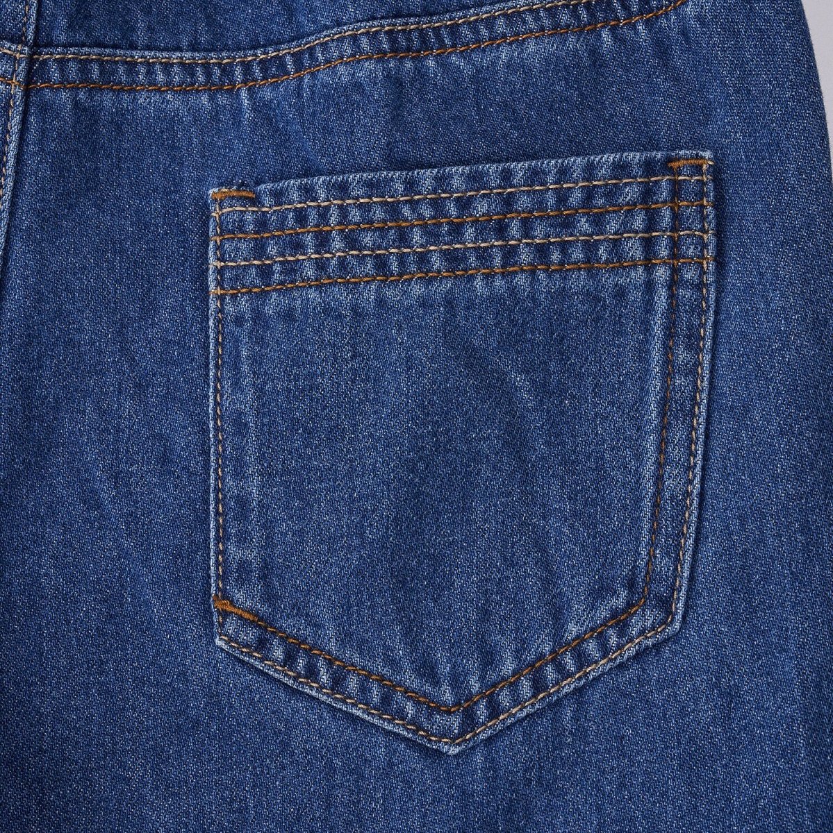 Kid's Relaxed Taper Mid - Rise Elastic Waist Denim Jeans 4 Y - Shop Giordano