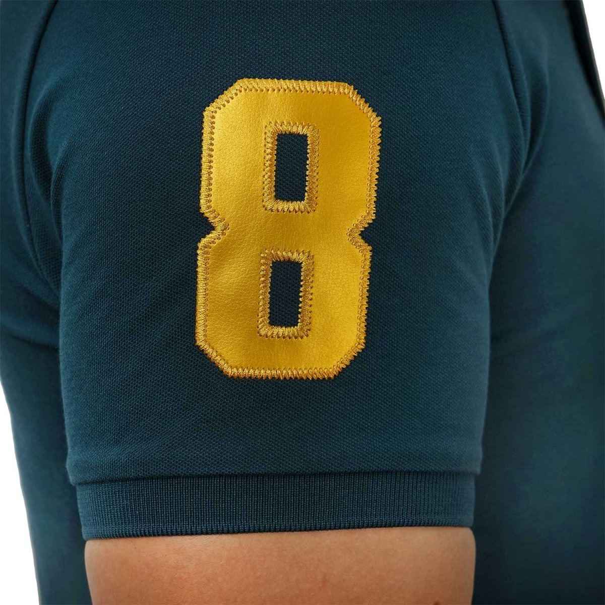 Men's 3D Lion Polo: Slim Fit, Bold Embroidery, Premium Pique - Giordano