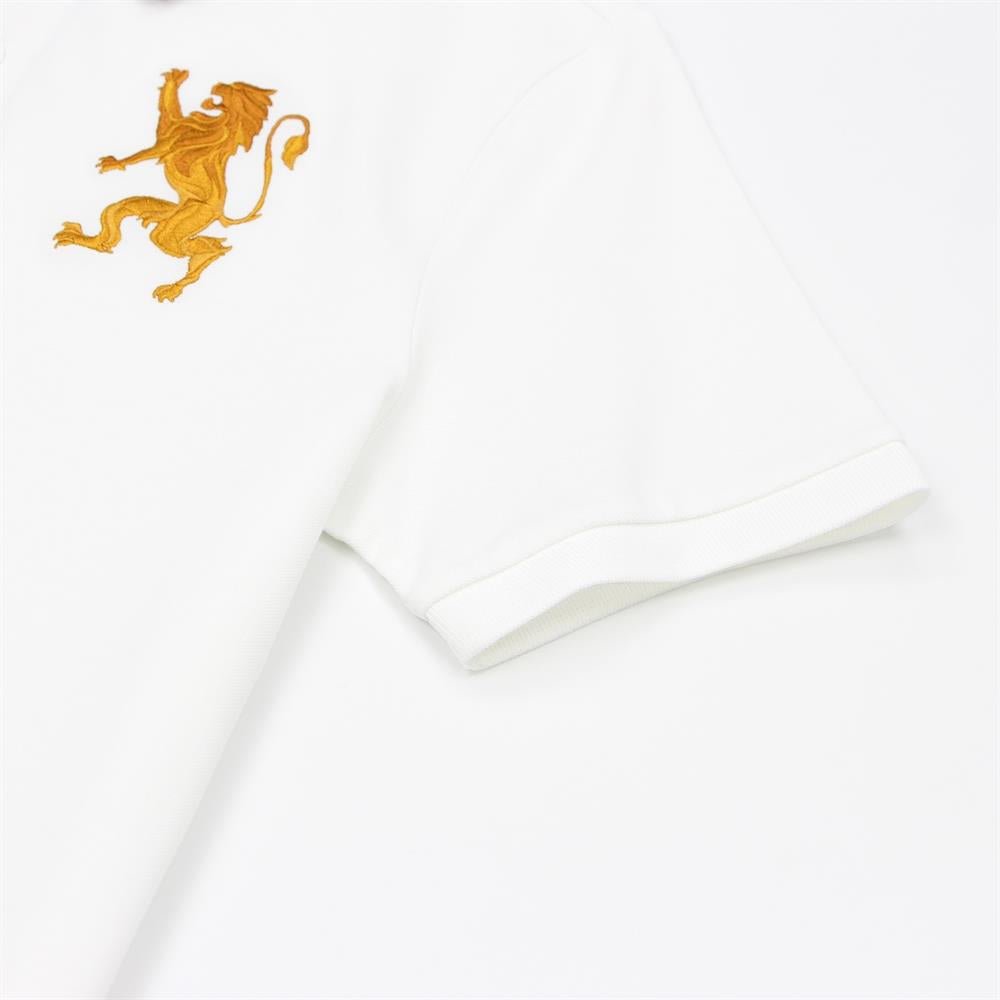 Men's 3D Lion Polo: Slim Fit, Bold Embroidery, Premium Pique - Giordano