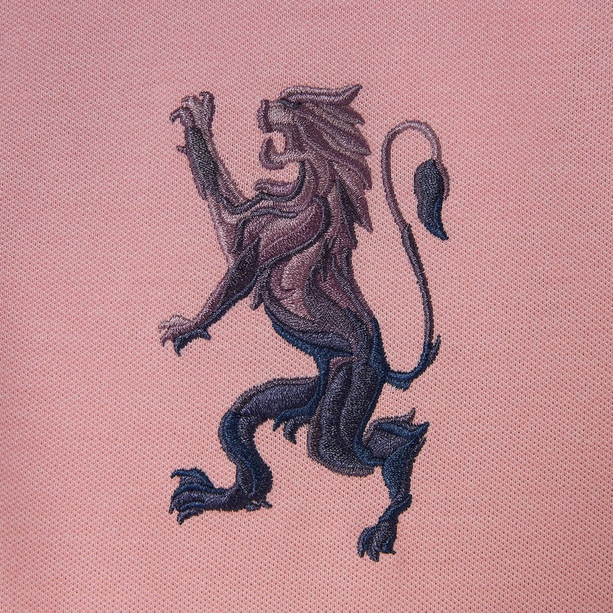 Men's 3D Lion Polo: Slim Fit, Bold Embroidery, Premium Pique - Giordano