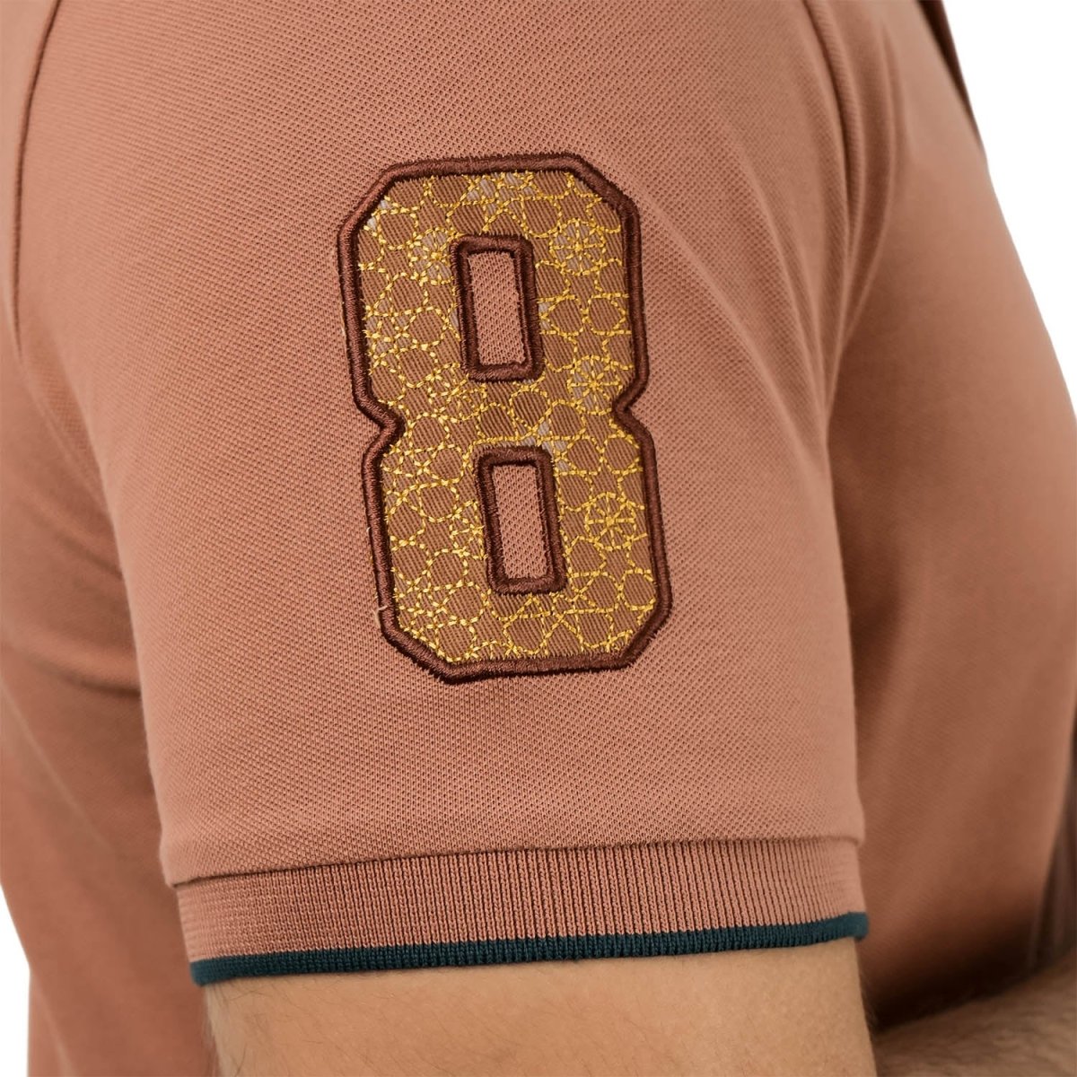 Men's 3D Lion Polo: Slim Fit, Bold Embroidery, Premium Pique - Giordano