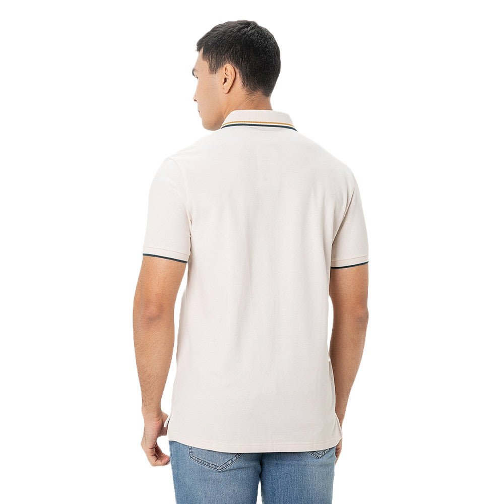 Men's 3D Lion Polo: Slim Fit, Bold Embroidery, Premium Pique - Giordano
