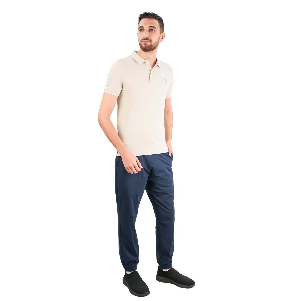 Men's 3D Lion Polo: Slim Fit, Bold Embroidery, Premium Pique - Giordano
