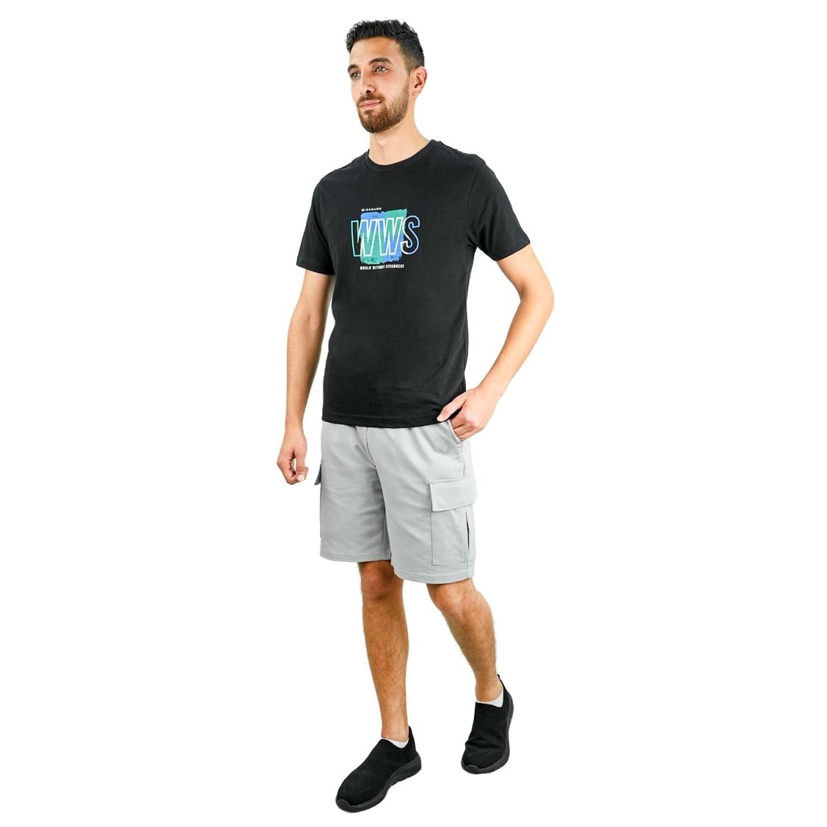Men's All - Over Print Slim Fit Tee - Giordano
