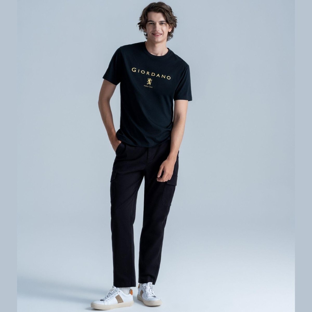 Men's Cargo Pants: Relax Tapered Fit, Stretch Twill - Giordano