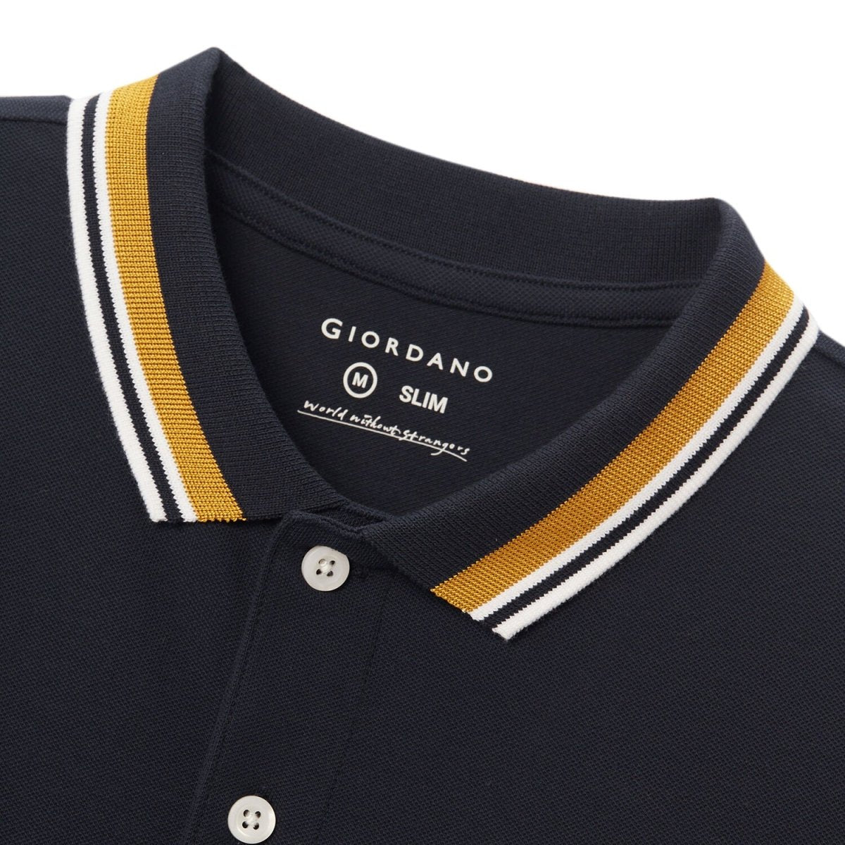 Men's Classic Slim Fit Polo With Signature Embroidery - Giordano