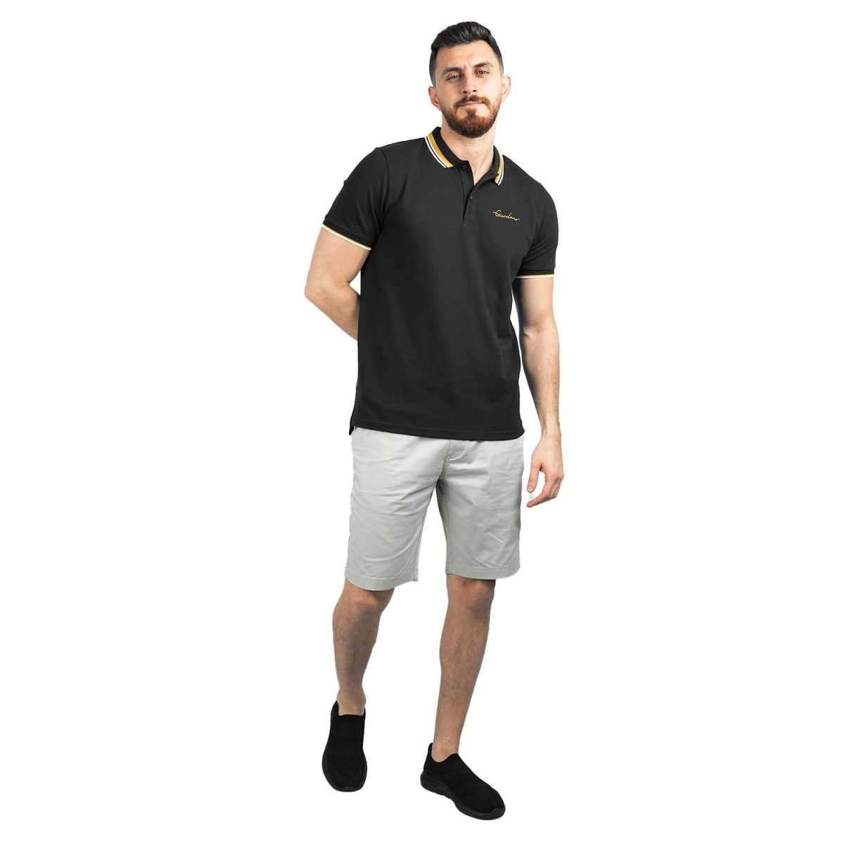 Men's Classic Slim Fit Polo With Signature Embroidery - Giordano