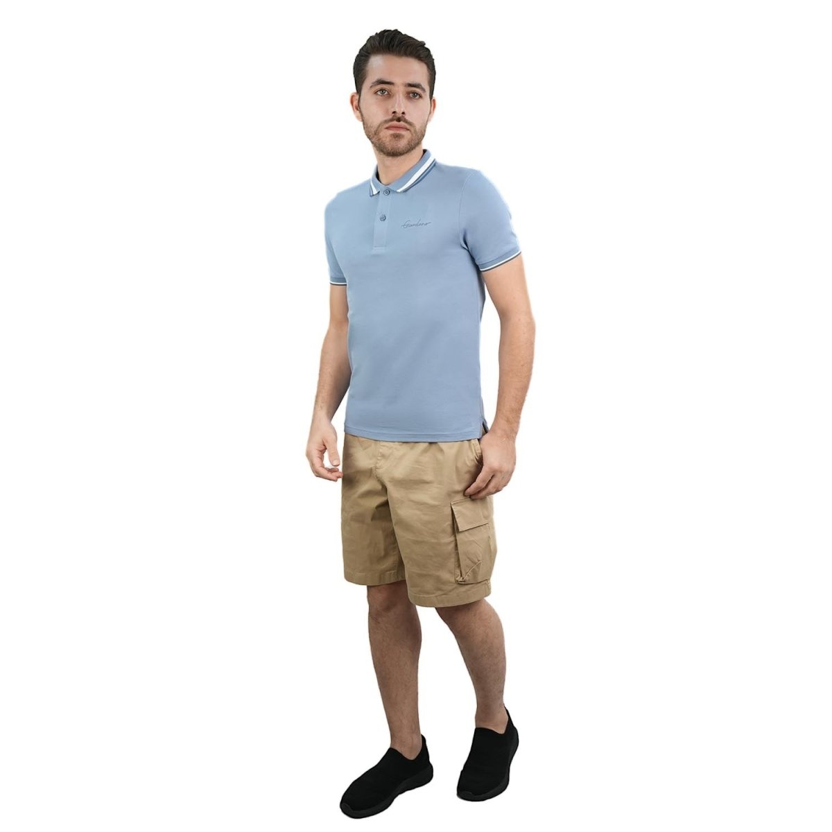 Men's Classic Slim Fit Polo With Signature Embroidery - Giordano