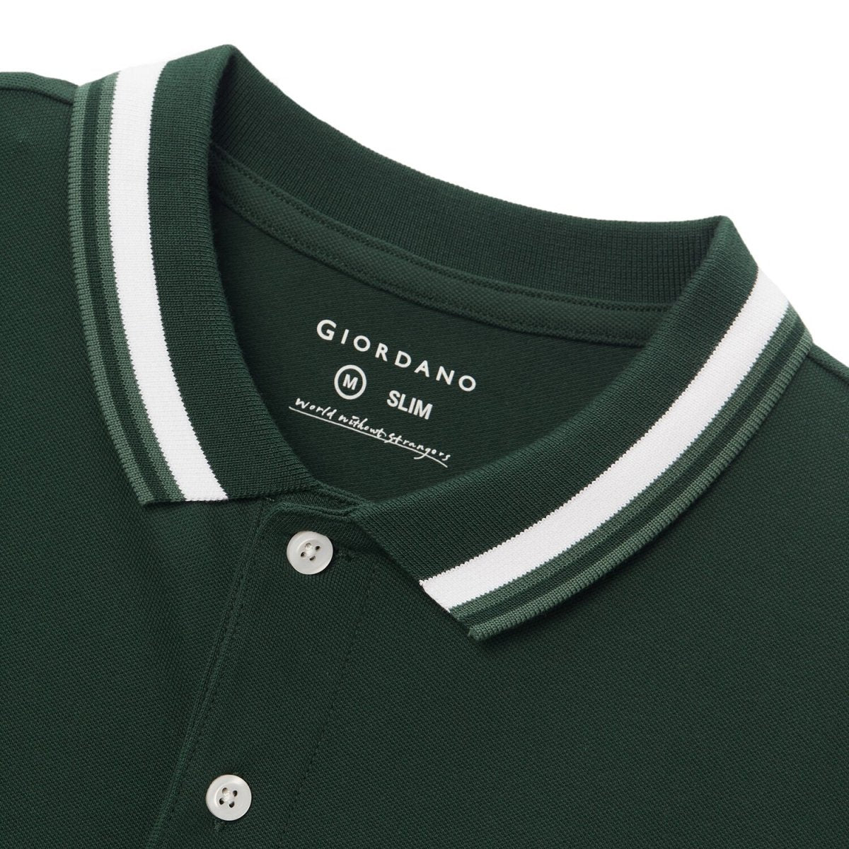 Men's Classic Slim Fit Polo With Signature Embroidery - Giordano