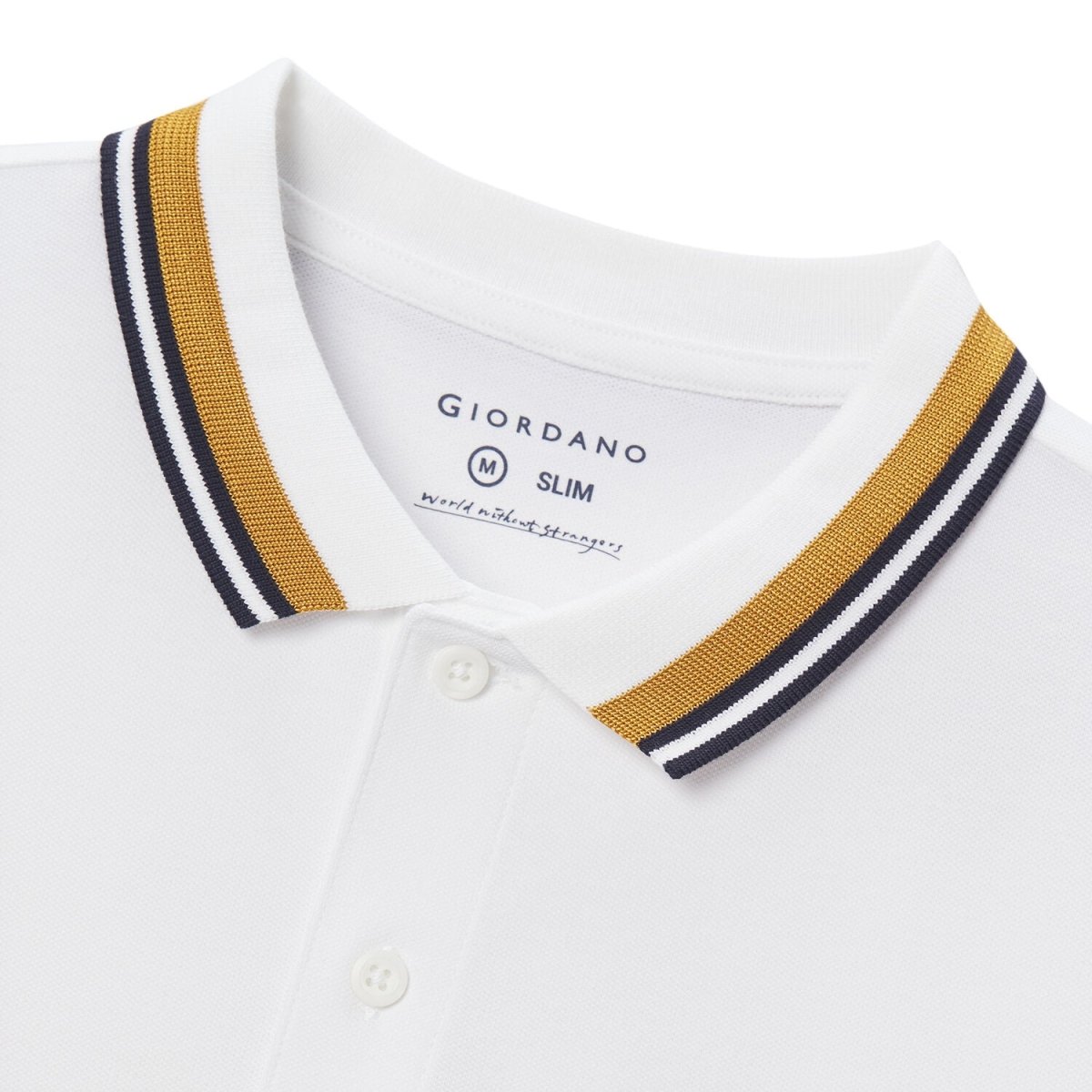 Men's Classic Slim Fit Polo With Signature Embroidery - Giordano