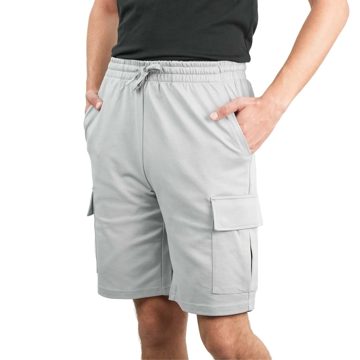 Men's Cotton Blend Interlock Relaxed Fit Shorts - Giordano