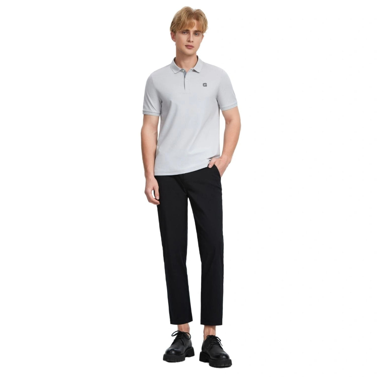 Men's Cotton Blend Pique Knit Short Sleeve Polo - Giordano