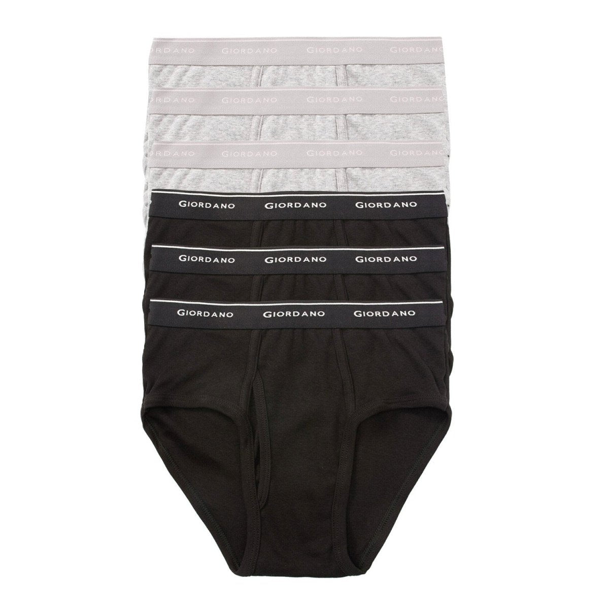 Men's Cotton Classic Fit Briefs - 6 - Pack - Giordano