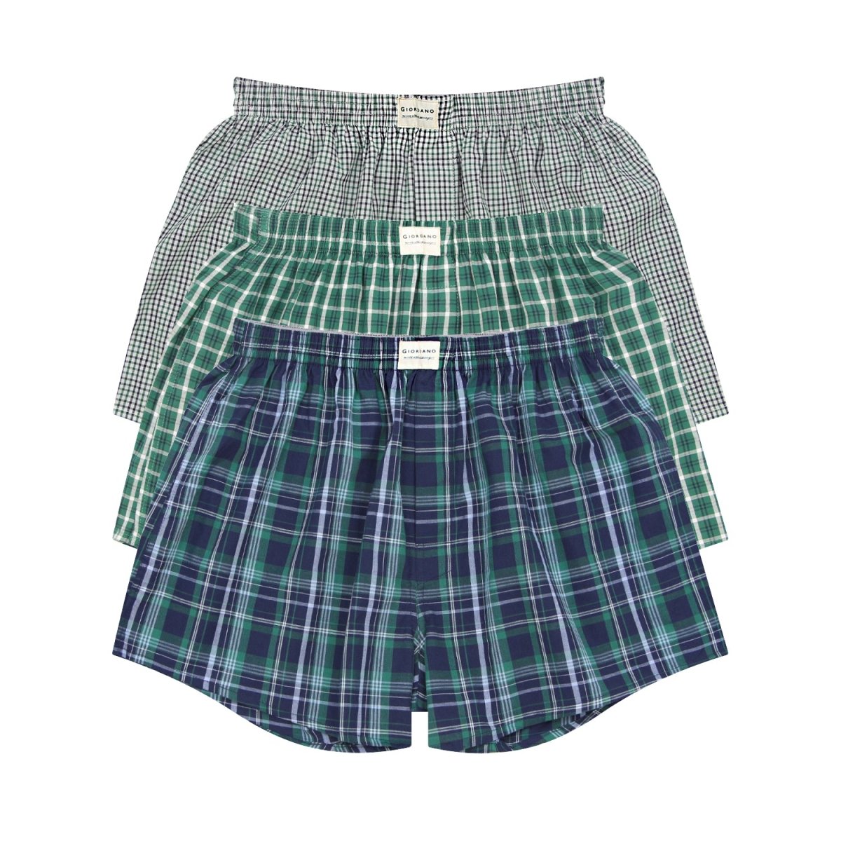 Men's Cotton Contrast Color Boxers (3Pcs/Pack) M - Shop Giordano