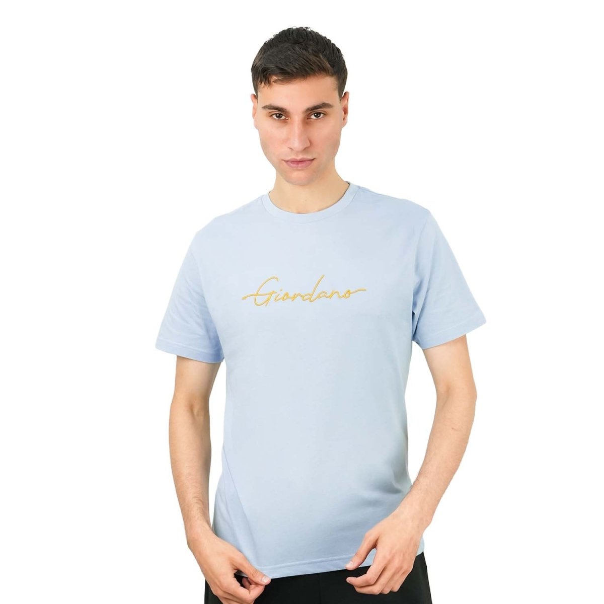 Men's Cotton Crewneck Tee With Signature Print - Giordano