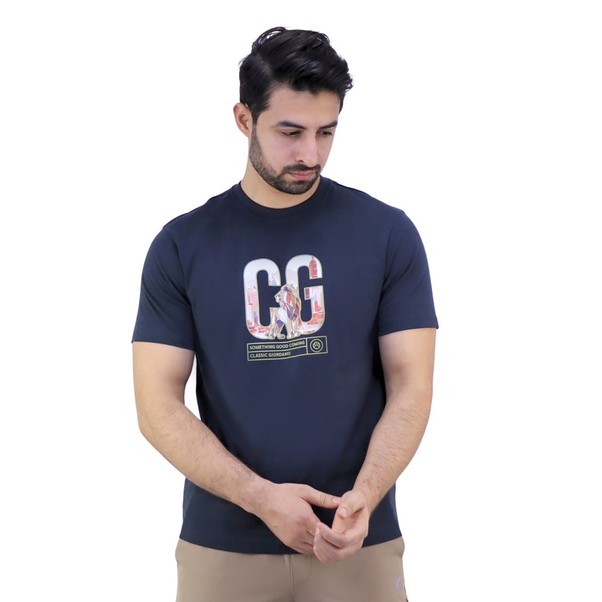 Men's Cotton Jersey Print Tee (Ai Tee) S - Shop Giordano