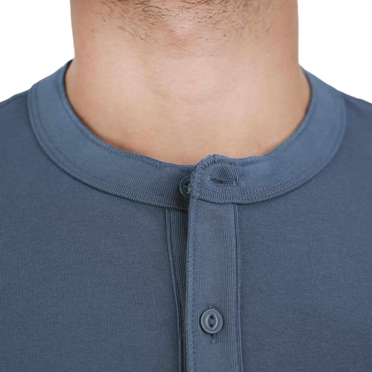 Men's Cotton Jersey Slim Fit Henley Tee S - Shop Giordano