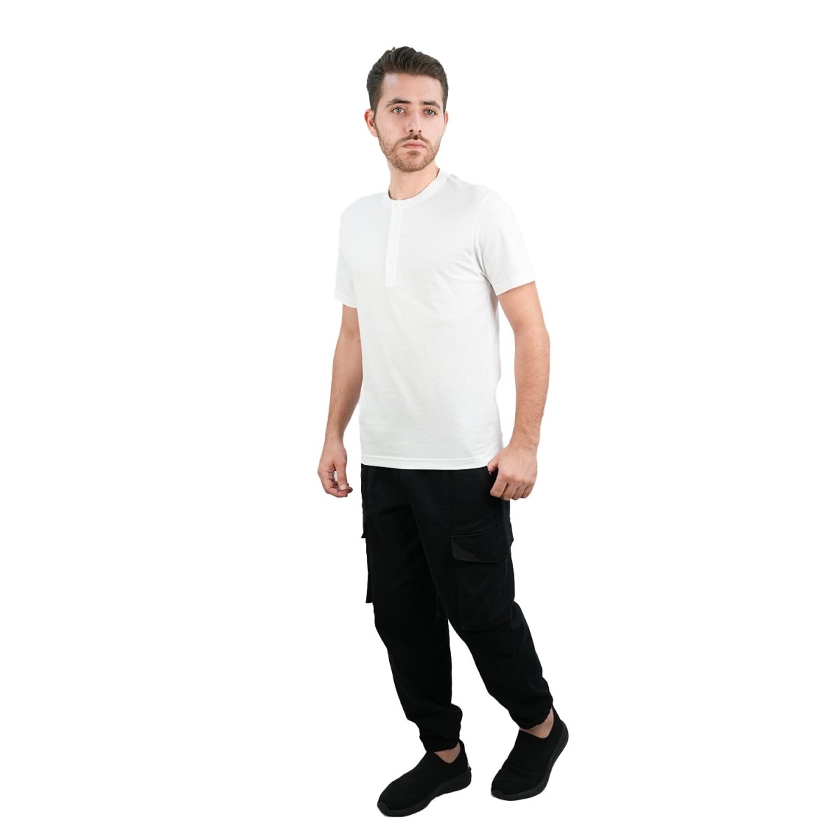 Men's Cotton Jersey Slim Fit Henley Tee - Giordano