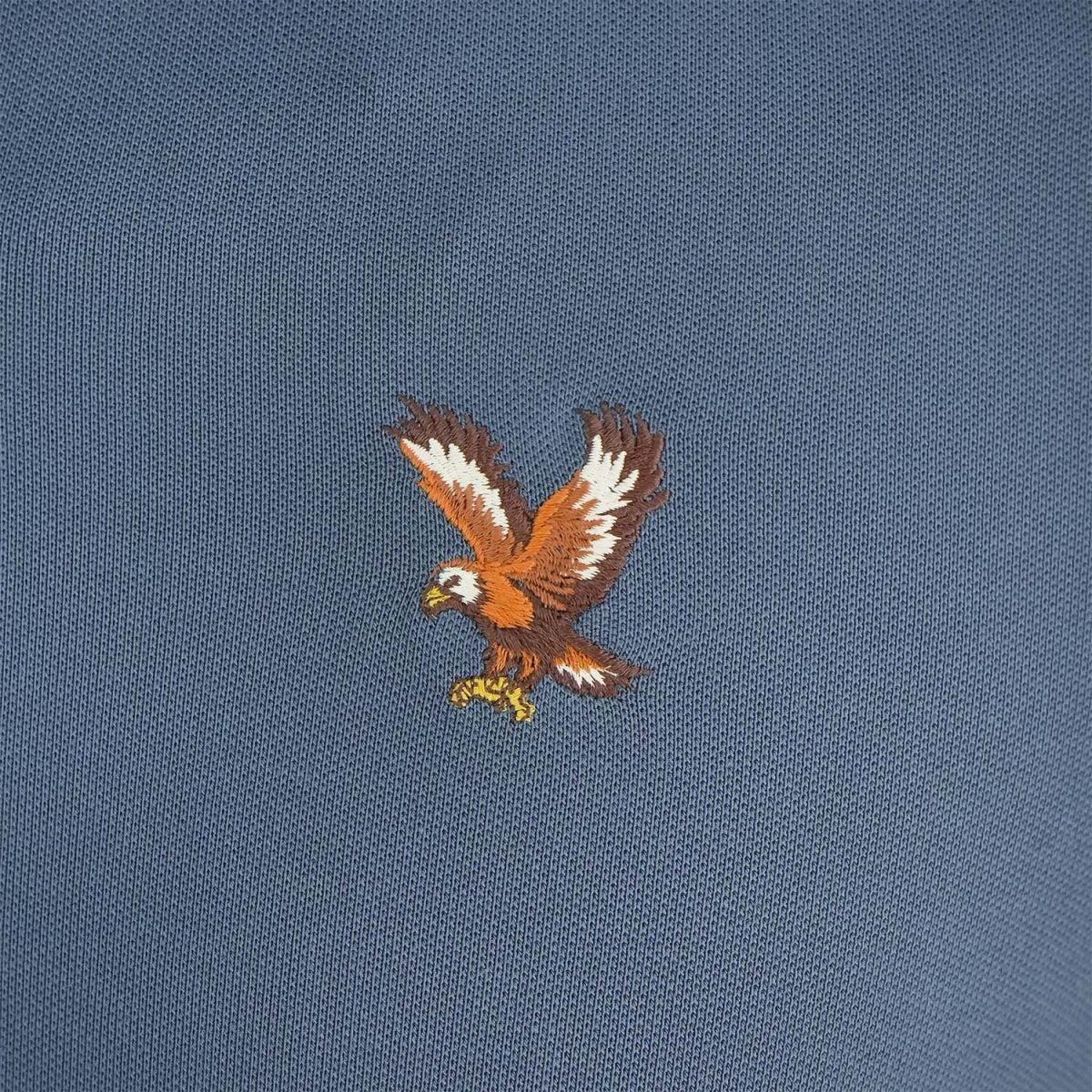 Men's Cotton Lycra Pique Polo - Slim Fit, Eagle Embroidery - Giordano