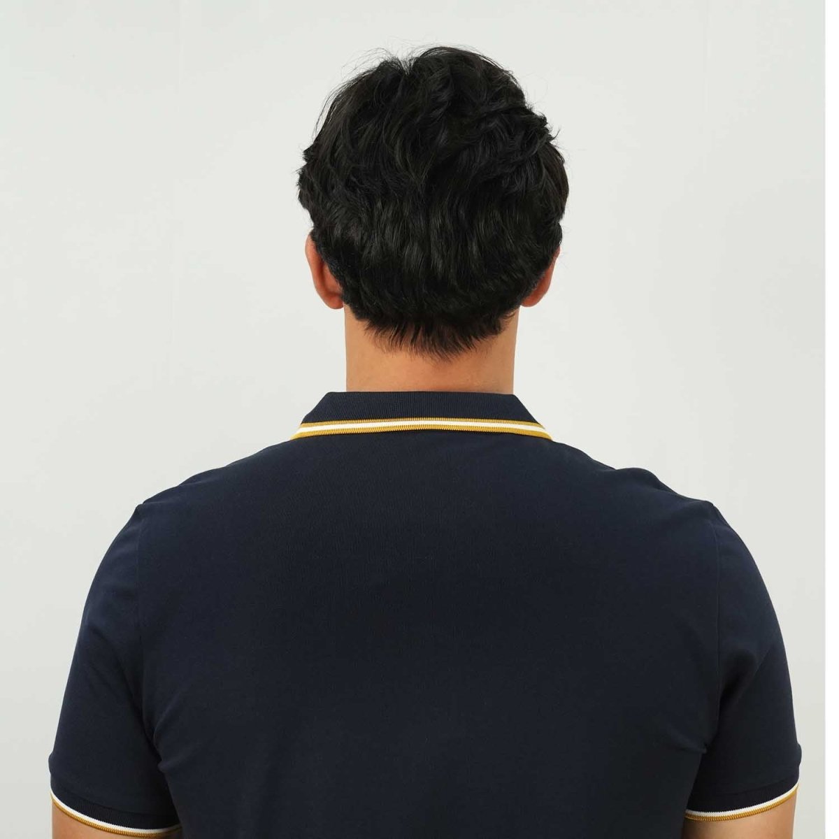 Men's Cotton Lycra Pique Polo - Slim Fit, Eagle Embroidery - Giordano