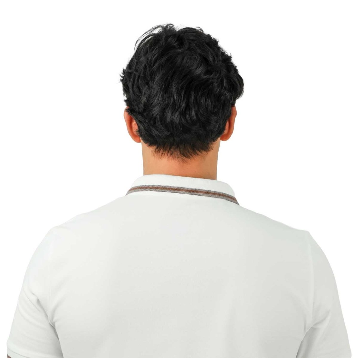 Men's Cotton Lycra Pique Polo - Slim Fit, Eagle Embroidery - Giordano