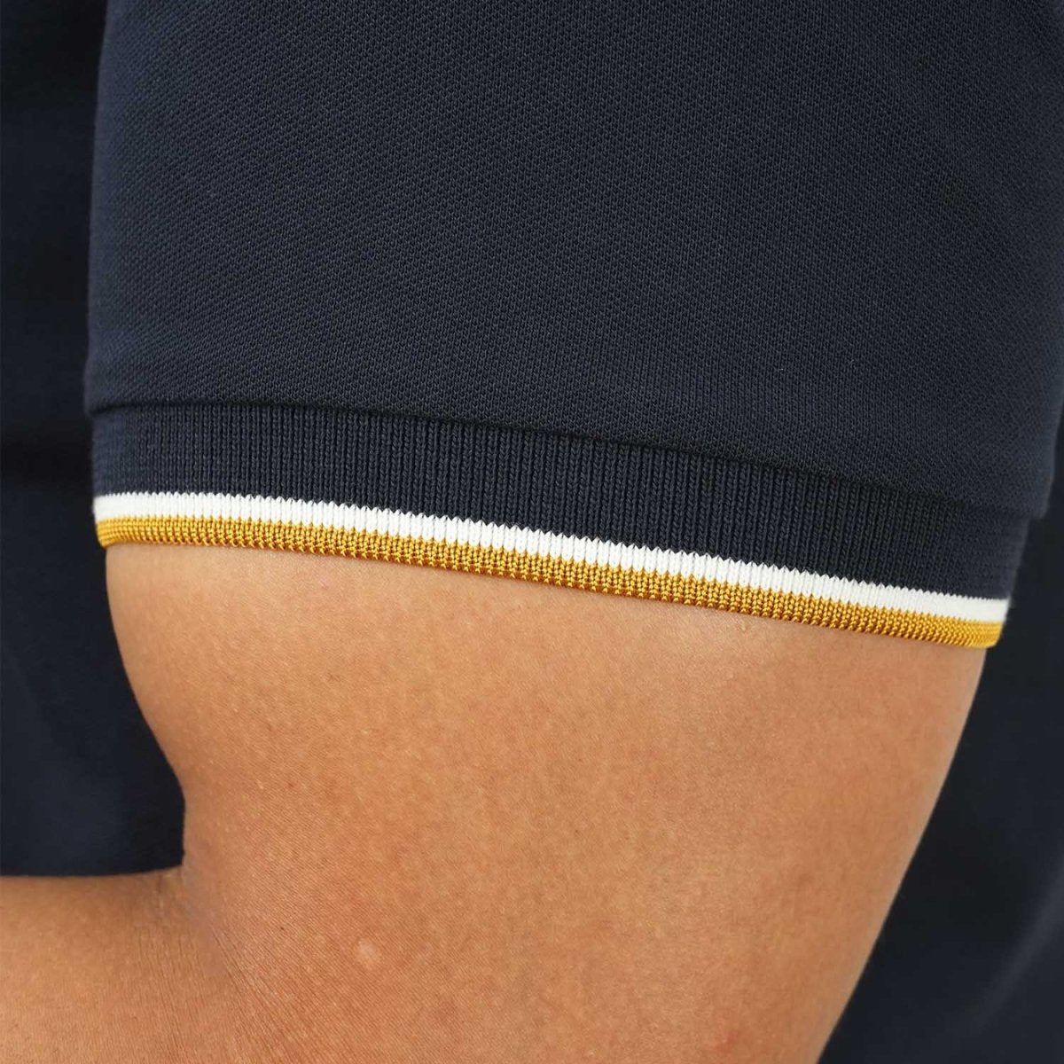 Men's Cotton Lycra Pique Polo - Slim Fit, Eagle Embroidery - Giordano